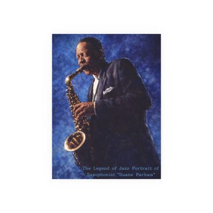 Jazz Saxophonist Portrait Poster — "The Legend of Jazz" Satin/Matte Art Print